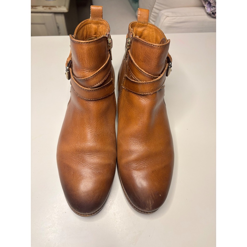 Pikolinos W1P-8954 Royal Cognac Leather Buckle Ankle Boots Womens 39